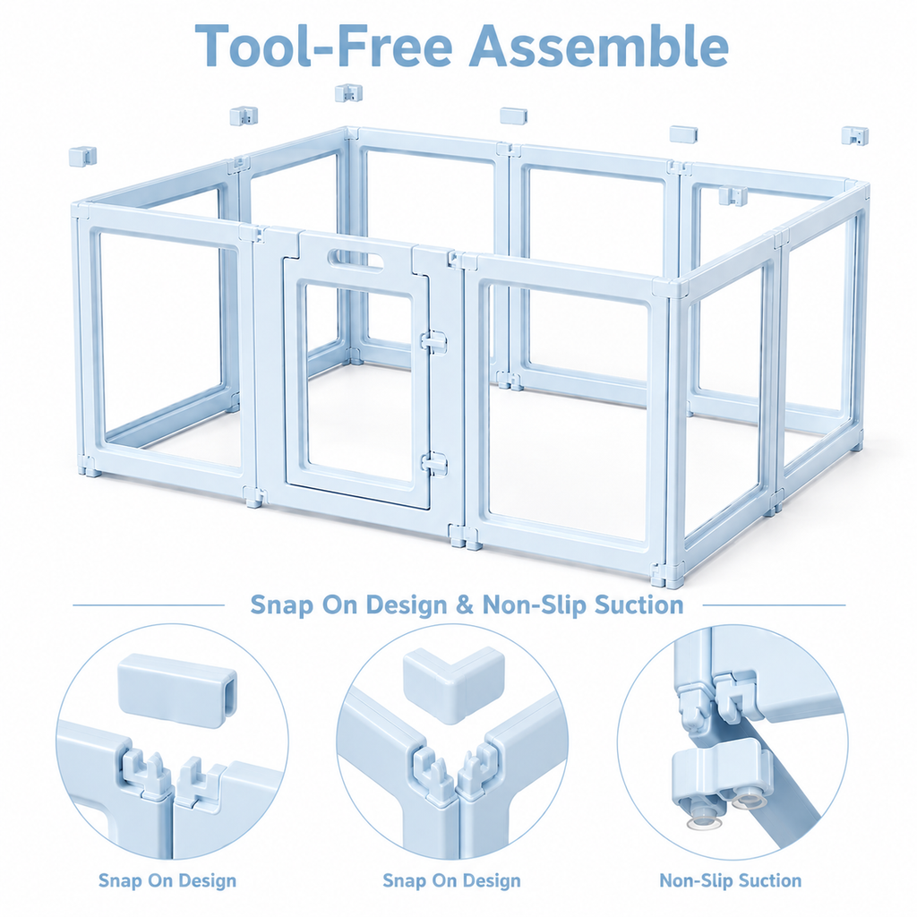 light blue Rabbit Indoor Pen enclosure cage  guide
